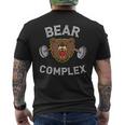 Bear Complex Wod Barbell ワークアウト メンズTシャツ バックプリント