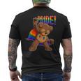 Bear I Lgbtq Flag I レインボー フラッグ I Gay Pride メンズTシャツ バックプリント