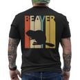 Beaver ビーバー 動物 メンズTシャツ バックプリント