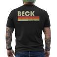 Beckurname 面白い レトロ ヴィンテージ 80年代 90年代 誕生日 再会 メンズTシャツ バックプリント