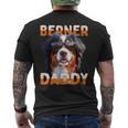 Berner Daddyバーニーズマウンテンドッグ お父さん 犬 お父さん 父の日 バーニーズ お父さん メンズTシャツ バックプリント