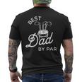 Best Dad By Par Fathers Day Golf Dad Club Golf Lovers Men's T-shirt Back Print