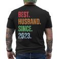 Best Husbandince 2023 2Nd Anniversary Husband メンズTシャツ バックプリント