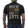 Best Of 1971 カセットテープ・レトロ 54歳の誕生日 メンズTシャツ バックプリント