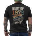Best Of 1972 カセットテープ 53年 音楽 レトロ 誕生日 メンズTシャツ バックプリント