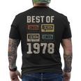 Best Of 1978 カセットテープ・レトロ 47歳の誕生日 メンズTシャツ バックプリント