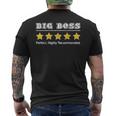 メンズ Big Boss 5Tar Reviewお父さんへの完璧な面白いギフト メンズTシャツ バックプリント
