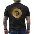Bitcoin To The Moon And Back、ビットコイン暗号通貨グラフィック メンズTシャツ バックプリント