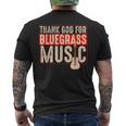 Bluegrass ミュージックギタープレーヤー 面白いバンジョー楽器 メンズTシャツ バックプリント