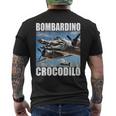 Bombardino Crocodilo イタリアンブレインロットミーム メンズTシャツ バックプリント