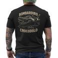 Bombardiro Crocodilo イタリアンブレインロットミーム メンズTシャツ バックプリント