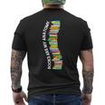 Books Are My Anatomy 背骨ブックワーム 読書 メンズTシャツ バックプリント