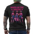 Boots On The Ground Fashion Western Melanin Black Cowgirl Men's T-shirt Back Print