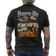 Born To Rot 強制スクロールされた面白いイタリアンブレインロットミーム メンズTシャツ バックプリント