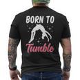 Born To Tumble おもしろアクロバット 体操 体操 メンズTシャツ バックプリント