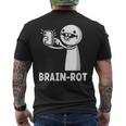 Brain Rot シャツ Word Of The Yeartickman Brainrot メンズTシャツ バックプリント