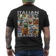 Brainrot Meme イタリアンブレイン 腐敗 イタリアンブレイン メンズTシャツ バックプリント