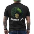 Brocco Lee ブロッコリー ブルースビーガン ベジタリアン ワードゲーム メンズTシャツ バックプリント