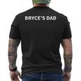 Bryce's Dad Father's Day Personalized Name Gag Men's T-shirt Back Print