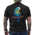 Budgies ペット オウム インコ 鳥 ウェリデザイン メンズTシャツ バックプリント