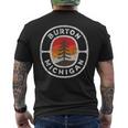 Burton Michigan ビンテージ レトロ グラフィック メンズTシャツ バックプリント