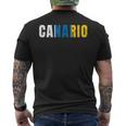 Canario Bandera Islas Canarias Canarias Bandera Camiseta Hombre Estampado Espalda