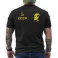 Cccp ソ連共産党 ロシア連邦 レーニンリーダー メンズTシャツ バックプリント