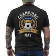 Champion Are Born In May フットボール サッカーボール 誕生日プレゼント 長袖tシャツ メンズTシャツ バックプリント