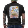 Color Our World Summer Reading Book Wildflowers Butterflies Men's T-shirt Back Print
