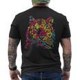 Colorful Tiger Tigers Fashion Graphic メンズTシャツ バックプリント