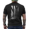 Cool New York City Abstractkyline & New York メンズTシャツ バックプリント