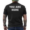 Cool You Are Here トレンディでシンプルな言葉のデザイン メンズTシャツ バックプリント