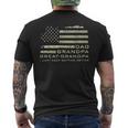 Dad Grandpa Great Grandpa American Flag Fathers Day 4 July Men's T-shirt Back Print