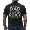 Dad Of Roxy ギフト 父の日 面白い 名前入り メンズTシャツ バックプリント
