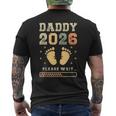 Daddy 2026 Annuncio Di Gravidanza Futuro Papà T-shirt da uomo con stampa posteriore