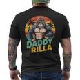 Daddy Rilla Gorilla Dad 父の日ギフト お父さんへのギフト メンズTシャツ バックプリント