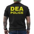 Dea Police Drug Enforcement Administration フロントとバック メンズTシャツ バックプリント