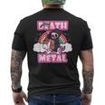 Death Metal Grim Reaper ピンクユニコーン ファニーヘビーメタル メンズTシャツ バックプリント
