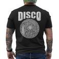 Disco Music Ball ファンク ソウル 音楽愛好家 レトロ 70年代 80年代 コスチューム メンズTシャツ バックプリント