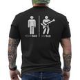 Divertente Maglietta Da Chitarrista Papà Concritta Guitar Your Dad My Dad T-shirt da uomo con stampa posteriore