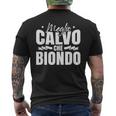 Divertente Papà Calvo Meglio Calvo Che Biondo T-shirt da uomo con stampa posteriore