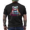 Dj Music Ours En Peluche Coloré Avec Lunettes Deoleil T-shirt imprimé au dos