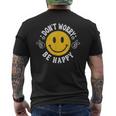 Don't Worry We Be Happymile Face レトロ グルービー 70年代 メンズTシャツ バックプリント