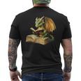 Dragon Bookworm Reading Book Graphic Men's T-shirt Back Print