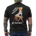 Easily-Distracted By Books ピンナップガール セクシーアニメ レトロアート メンズTシャツ バックプリント