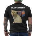 I Eat Cement Cursed Cat Weirdpecific Meme メンズTシャツ バックプリント