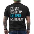Eatleep Apex リピートシャツ 面白いモチベーションギフト メンズTシャツ バックプリント