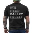 Eatleep Ballett Repeat メンズTシャツ バックプリント