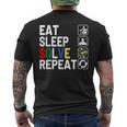 Eatleepolve Repeat キューブゲーム ルービックtシャツ メンズTシャツ バックプリント