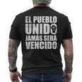 El Pueblo Unido Jamaseraencido Protestlogan メンズTシャツ バックプリント